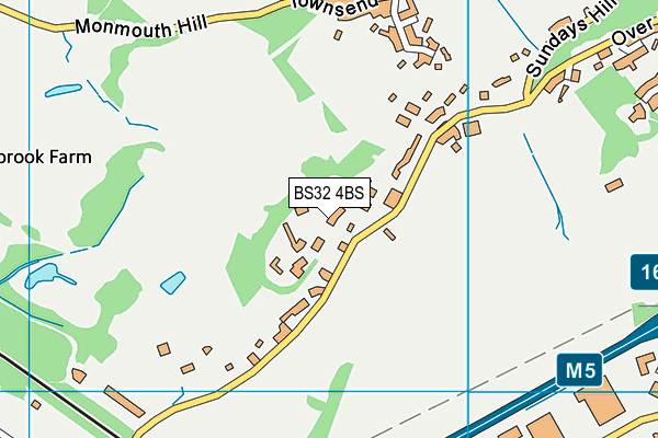 BS32 4BS map - OS VectorMap District (Ordnance Survey)
