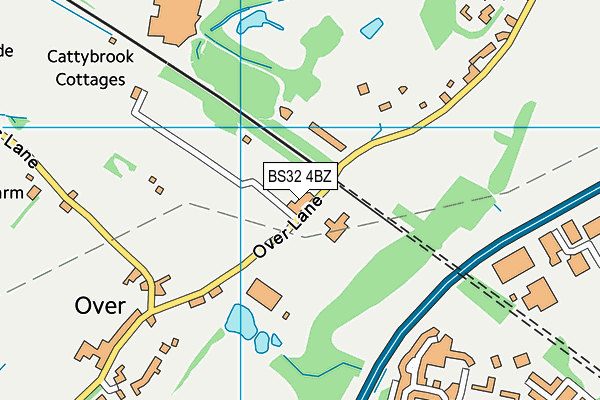 BS32 4BZ map - OS VectorMap District (Ordnance Survey)
