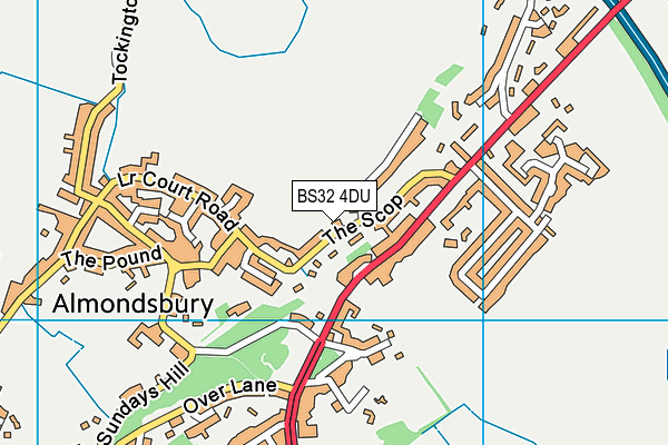BS32 4DU map - OS VectorMap District (Ordnance Survey)