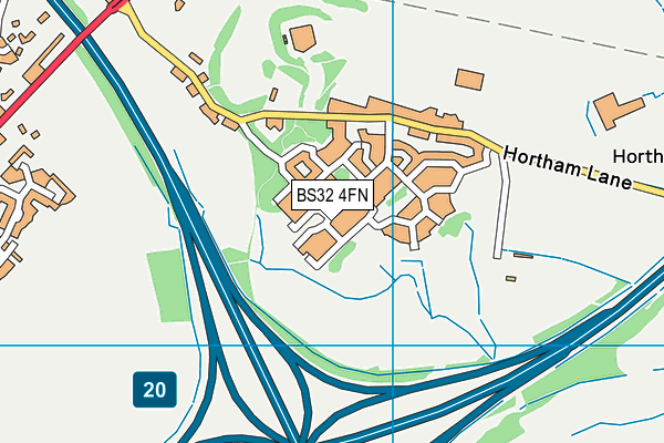 BS32 4FN map - OS VectorMap District (Ordnance Survey)