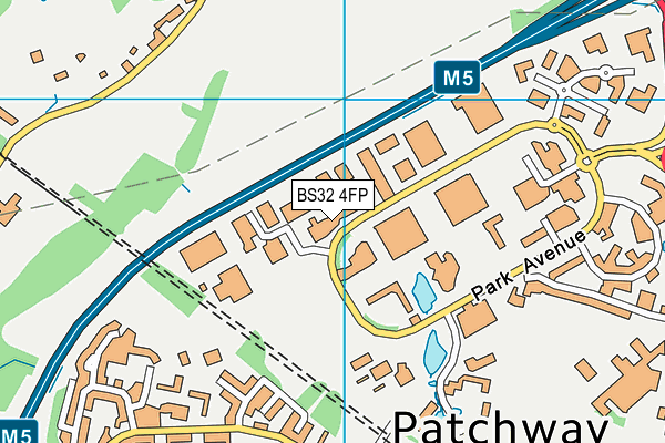 BS32 4FP map - OS VectorMap District (Ordnance Survey)