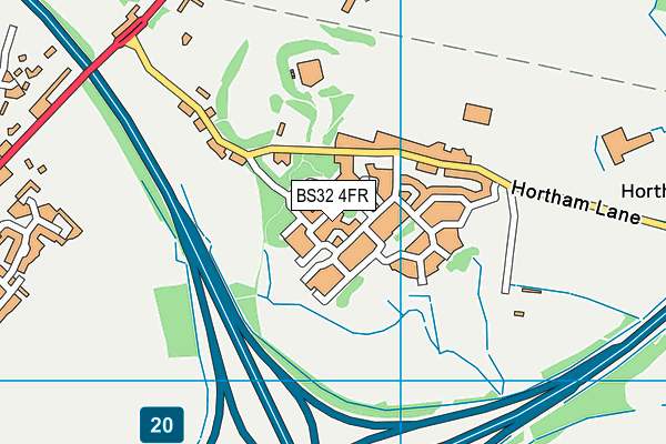 BS32 4FR map - OS VectorMap District (Ordnance Survey)