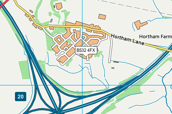 BS32 4FX map - OS VectorMap District (Ordnance Survey)