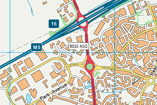 BS32 4GQ map - OS VectorMap District (Ordnance Survey)