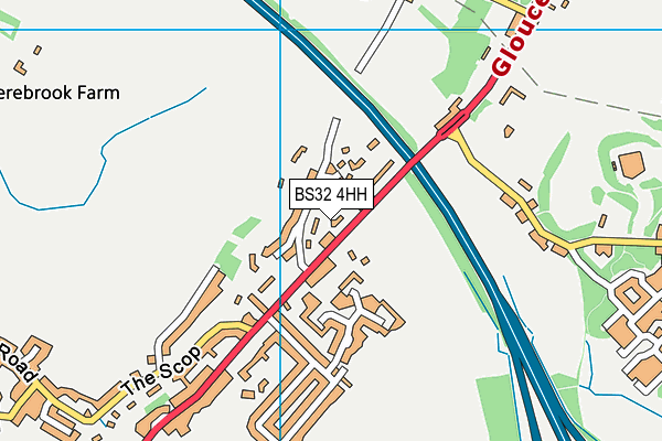 BS32 4HH map - OS VectorMap District (Ordnance Survey)