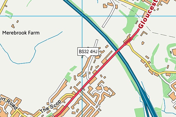 BS32 4HJ map - OS VectorMap District (Ordnance Survey)