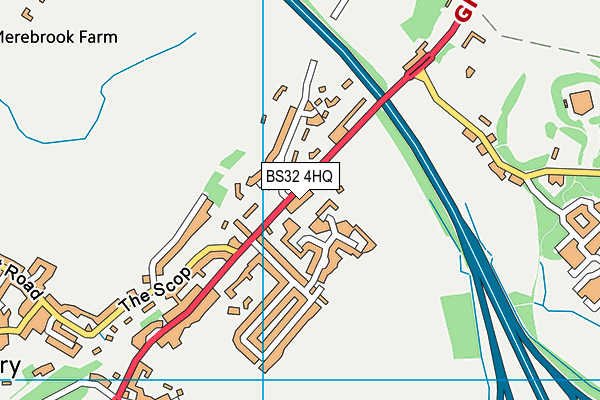 BS32 4HQ map - OS VectorMap District (Ordnance Survey)