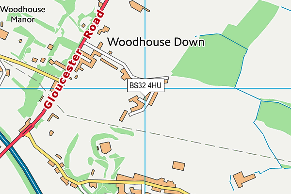 BS32 4HU map - OS VectorMap District (Ordnance Survey)