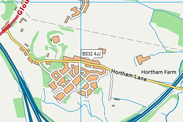 BS32 4JJ map - OS VectorMap District (Ordnance Survey)