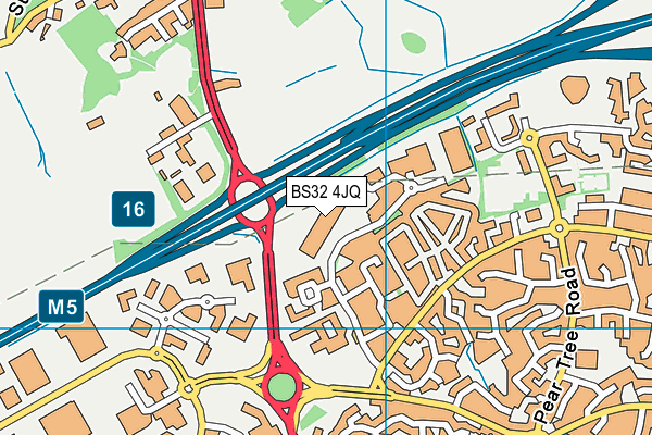 BS32 4JQ map - OS VectorMap District (Ordnance Survey)