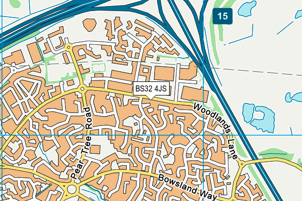 BS32 4JS map - OS VectorMap District (Ordnance Survey)