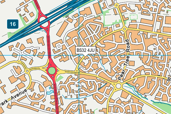 BS32 4JU map - OS VectorMap District (Ordnance Survey)