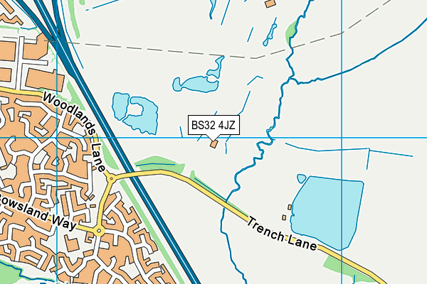 BS32 4JZ map - OS VectorMap District (Ordnance Survey)