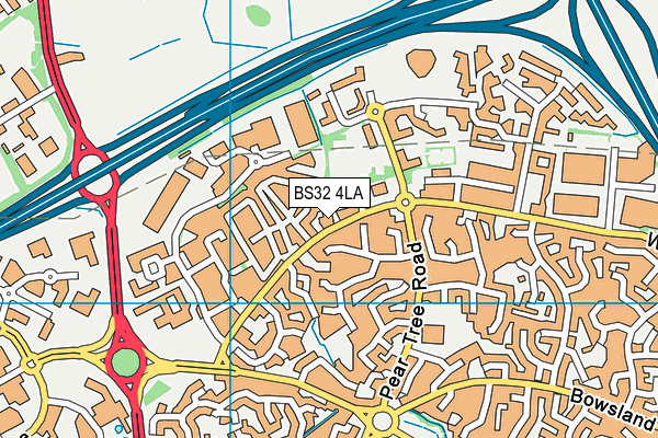BS32 4LA map - OS VectorMap District (Ordnance Survey)