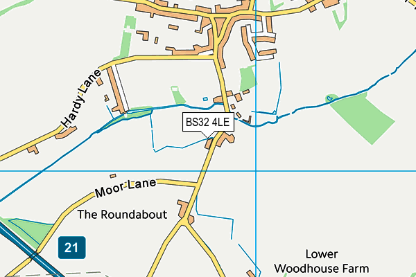 BS32 4LE map - OS VectorMap District (Ordnance Survey)