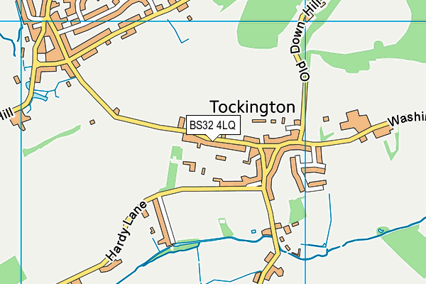 Olveston And Tockington Tennis Club map (BS32 4LQ) - OS VectorMap District (Ordnance Survey)