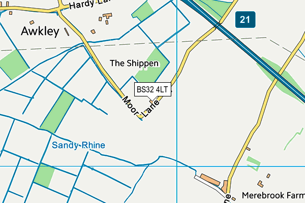 BS32 4LT map - OS VectorMap District (Ordnance Survey)