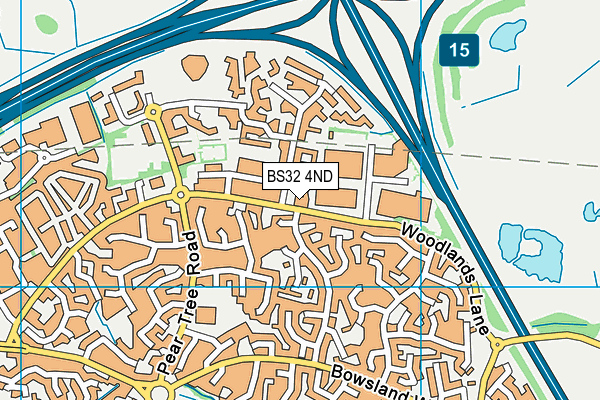 BS32 4ND map - OS VectorMap District (Ordnance Survey)