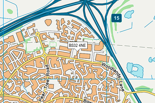 BS32 4NE map - OS VectorMap District (Ordnance Survey)