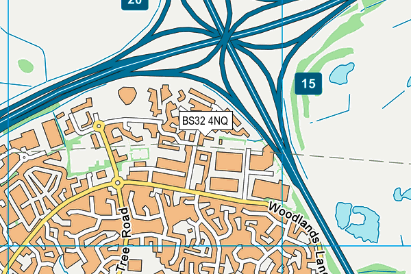 BS32 4NQ map - OS VectorMap District (Ordnance Survey)