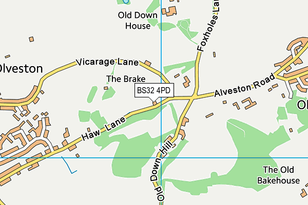 BS32 4PD map - OS VectorMap District (Ordnance Survey)