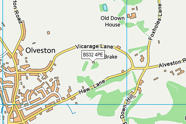 BS32 4PE map - OS VectorMap District (Ordnance Survey)