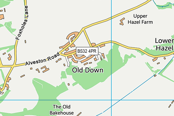 BS32 4PR map - OS VectorMap District (Ordnance Survey)