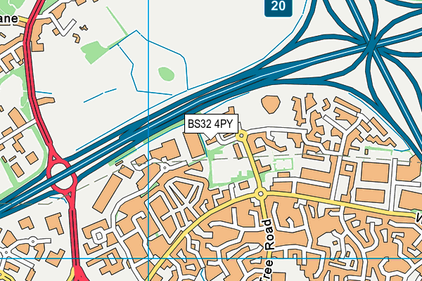 BS32 4PY map - OS VectorMap District (Ordnance Survey)