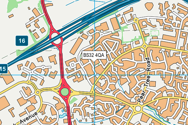 BS32 4QA map - OS VectorMap District (Ordnance Survey)