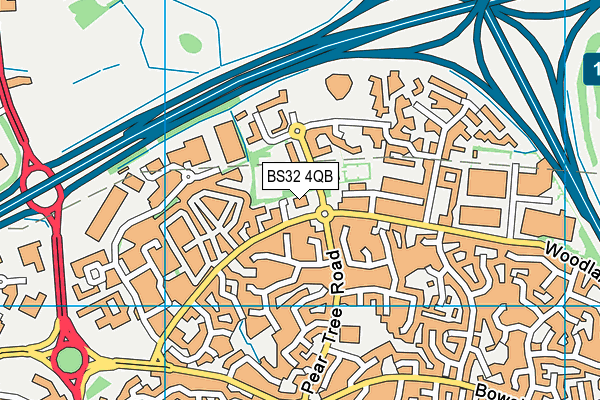 BS32 4QB map - OS VectorMap District (Ordnance Survey)