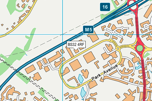 BS32 4RF map - OS VectorMap District (Ordnance Survey)