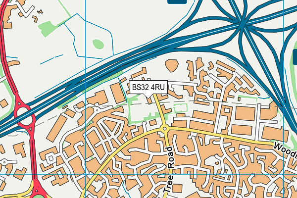 BS32 4RU map - OS VectorMap District (Ordnance Survey)