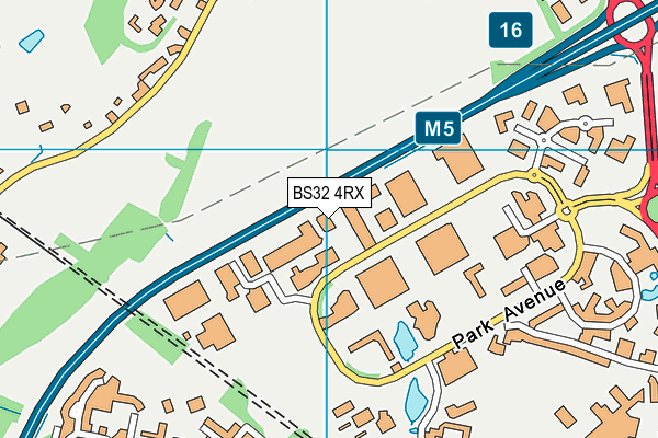 BS32 4RX map - OS VectorMap District (Ordnance Survey)