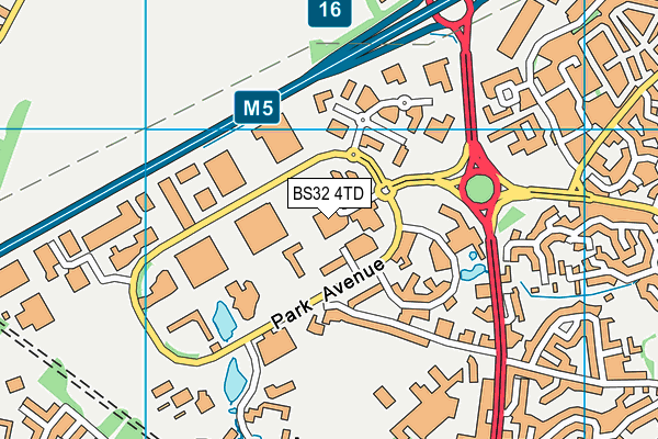 BS32 4TD map - OS VectorMap District (Ordnance Survey)