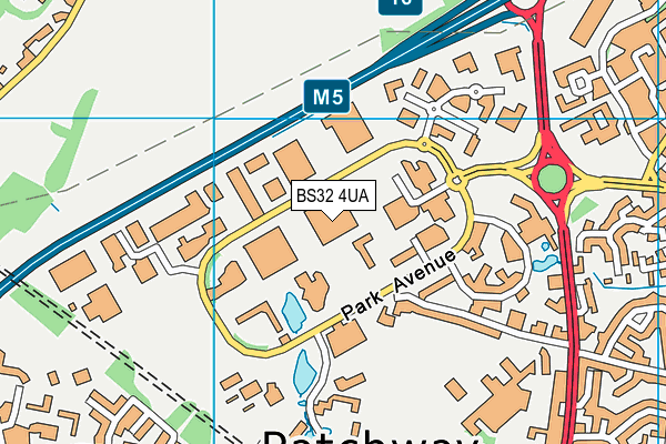 BS32 4UA map - OS VectorMap District (Ordnance Survey)