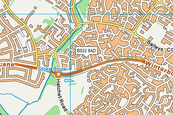 BS32 8AD map - OS VectorMap District (Ordnance Survey)