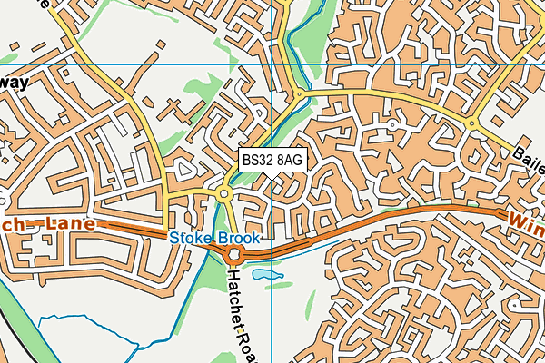 BS32 8AG map - OS VectorMap District (Ordnance Survey)