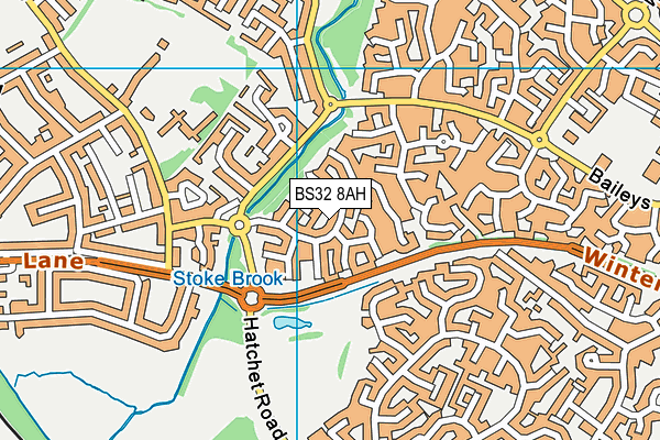 BS32 8AH map - OS VectorMap District (Ordnance Survey)