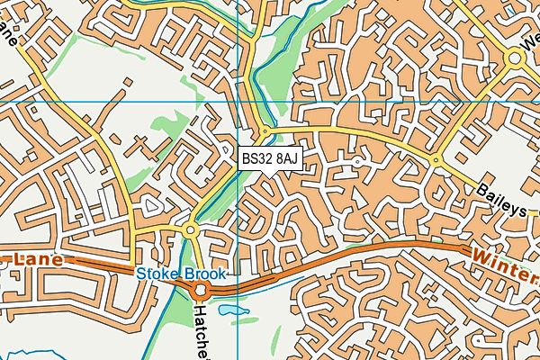 BS32 8AJ map - OS VectorMap District (Ordnance Survey)