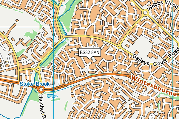 BS32 8AN map - OS VectorMap District (Ordnance Survey)