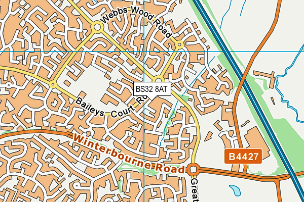 BS32 8AT map - OS VectorMap District (Ordnance Survey)