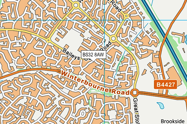 BS32 8AW map - OS VectorMap District (Ordnance Survey)