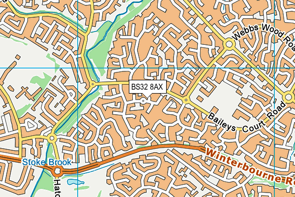 BS32 8AX map - OS VectorMap District (Ordnance Survey)