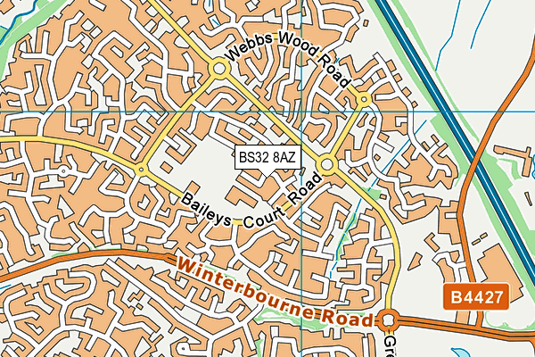 BS32 8AZ map - OS VectorMap District (Ordnance Survey)