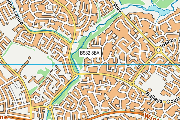 BS32 8BA map - OS VectorMap District (Ordnance Survey)