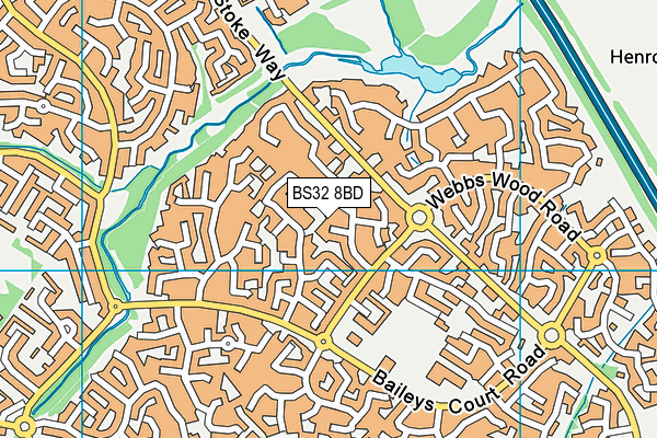 BS32 8BD map - OS VectorMap District (Ordnance Survey)