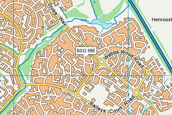 BS32 8BE map - OS VectorMap District (Ordnance Survey)
