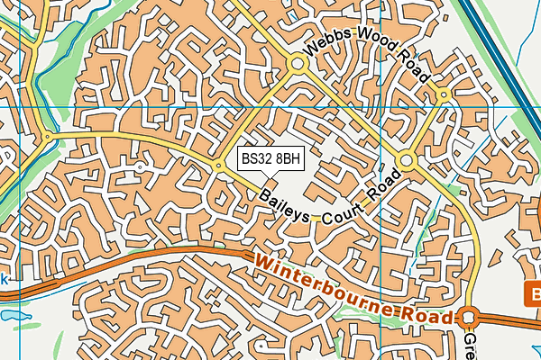 BS32 8BH map - OS VectorMap District (Ordnance Survey)