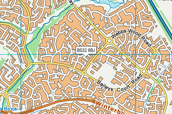 BS32 8BJ map - OS VectorMap District (Ordnance Survey)