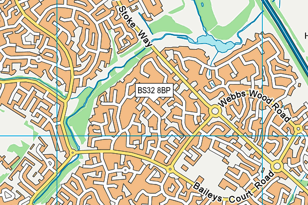 BS32 8BP map - OS VectorMap District (Ordnance Survey)